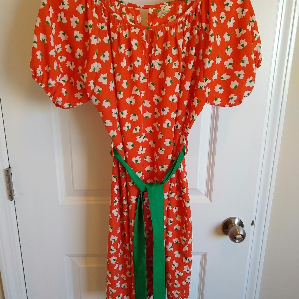 Orange Floral Dress